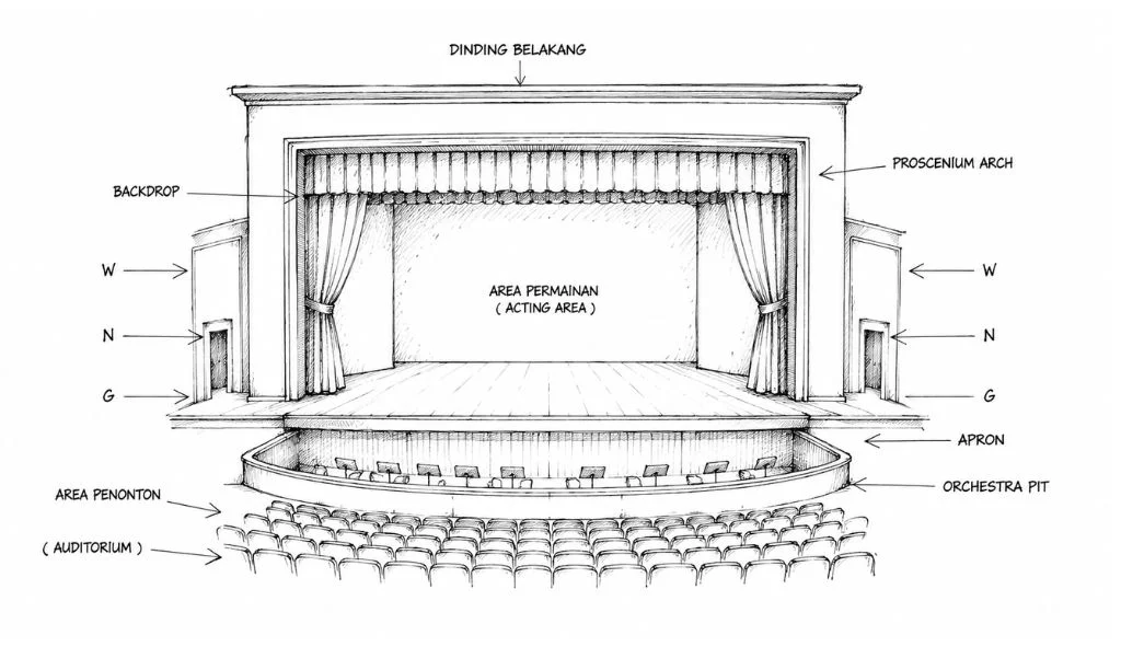 sketsa panggung proscenium 1